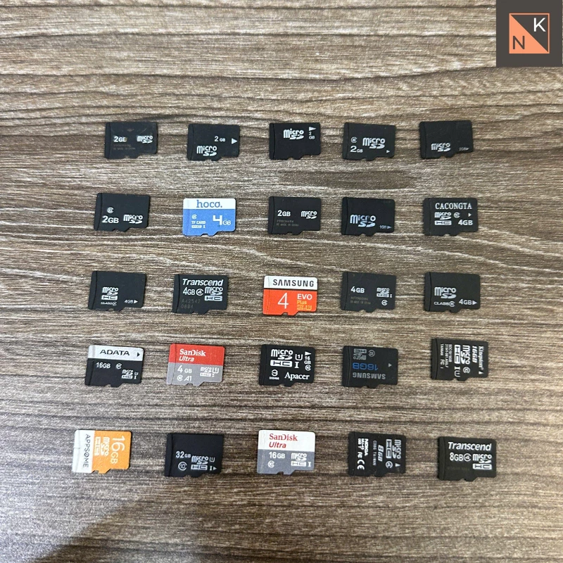Thẻ nhớ Micro SD 1GB, 2GB, 4GB, 8GB, 16GB, 32GB cũ đã test, dung lượng chuẩn